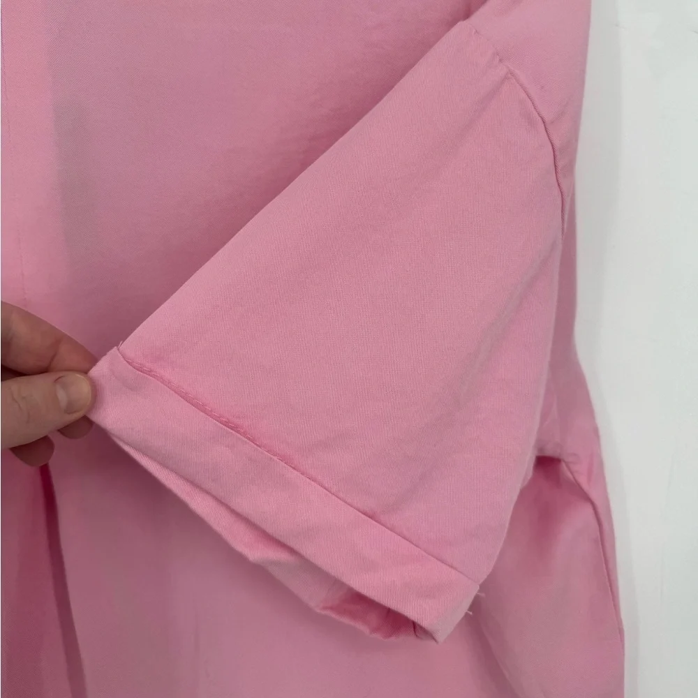 Blu Pepper Women's Pink Button Down Shirt Oversized Size Small NWT Barbiecore